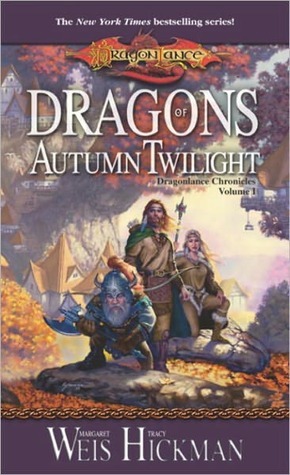 Book cover Dragons of Autumn Twilight Margaret Weis and Tracy Hickman